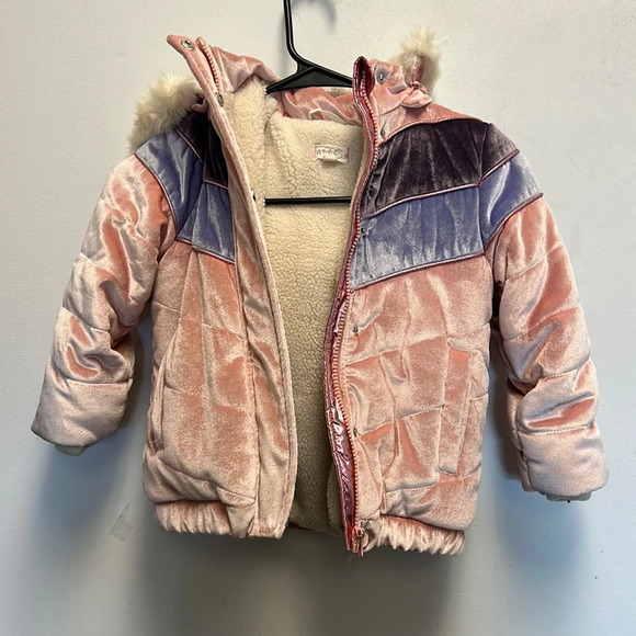 EGG velvet fur hood winter coat